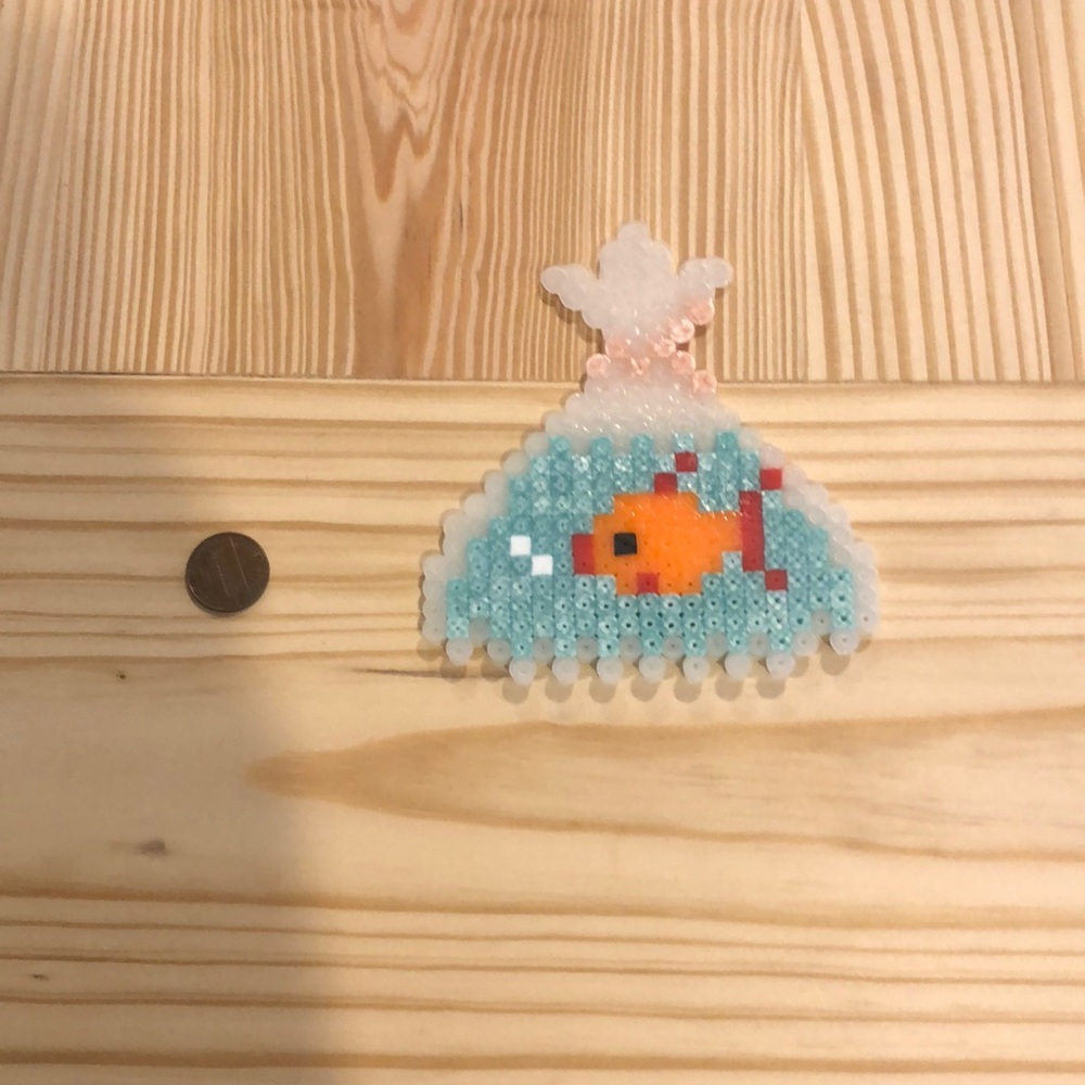 Perler Bead Fish In A Plastic Bag